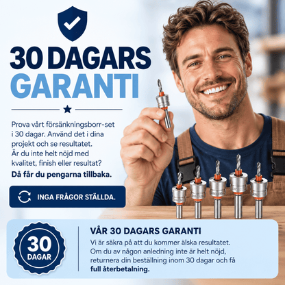Försänkningsborrset som ger plana skruvar utan att träet spricker